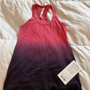 Lululemon Modern Racer Womens Pink and Purple Ombre Tank Top NWT size 6